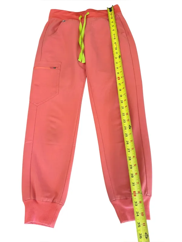 FIGS Zamora Joggers Scrub Bottoms Hot Coral Womens Size XXS Petite. - Image 8