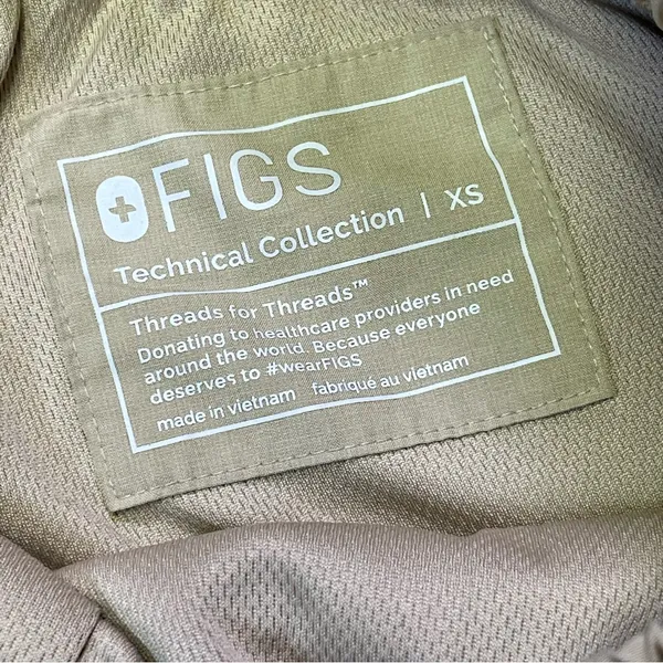 FIGS Zamora Fionlite Jogger Scrub Pants Women XS Light Oak Mesh Lined - Image 5