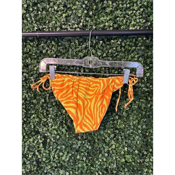 IT’S NOW COOL Tie Zebra Cheeky Swim Bikini Bottom Small - Image 4