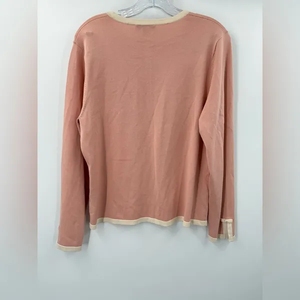 Pendleton‎ Women's Pink Blush Silk Blend Cardigan Sweater Size Medium - Image 2