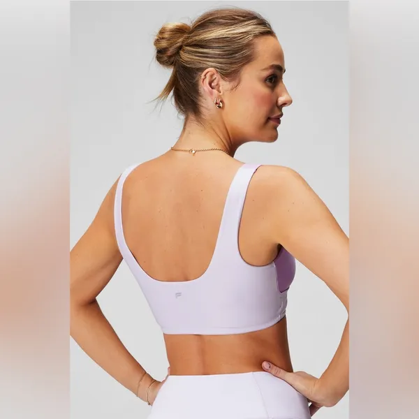 FABLETICS Light Purple Lilac Crossover Low Impact Sports Bra Size XL - Image 5