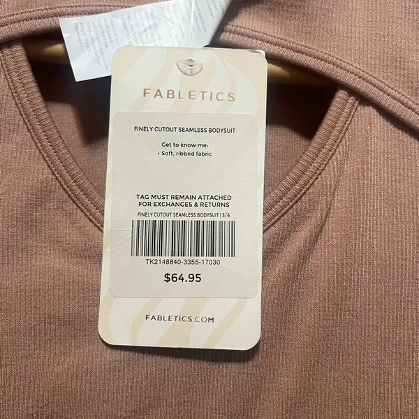 Fabletics NWT Finely Cutout‎ Seamless Bodysuit in Desert Size Small - Image 14