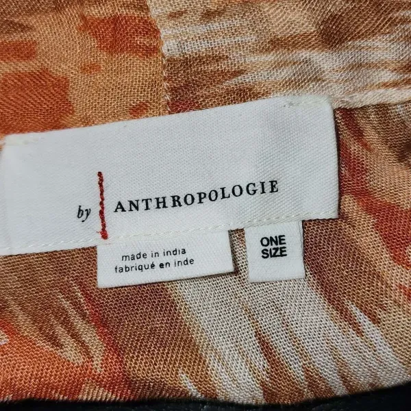 Anthropologie Womens Orange Open Front Top Blouse One‎ Size - Image 4