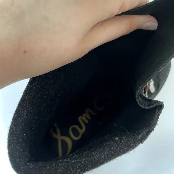 Sam Edelman 8.5 women's‎ black suede lace up boots comfortable low heel shoes - Image 6
