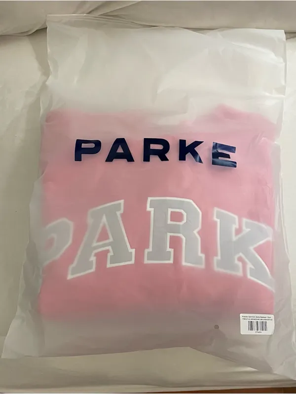 PARKE Valentine’s Varsity Mockneck Crewneck Pullover Sweatshirt Blush Lavender S - Image 9