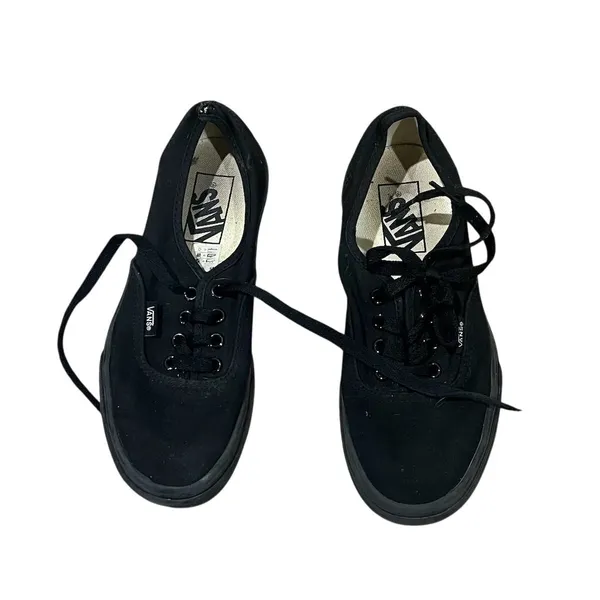 Vans Authentic Unisex Sneakers Black Size 6 Low Top Athletic Shoes - Image 3