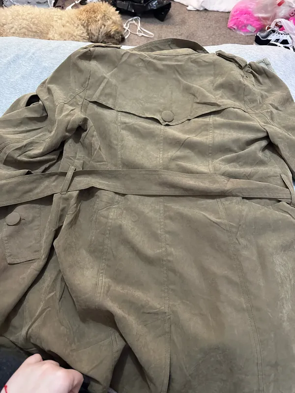 Ryu Olive Green Trenchman Coat - Image 2