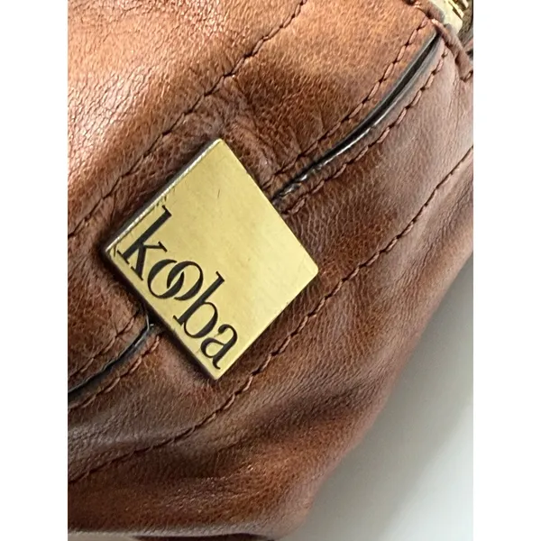Kooba Hobo Bag Womens Large Brown Leather Multi Zip Slouchy Shoulder Bag - Image 6