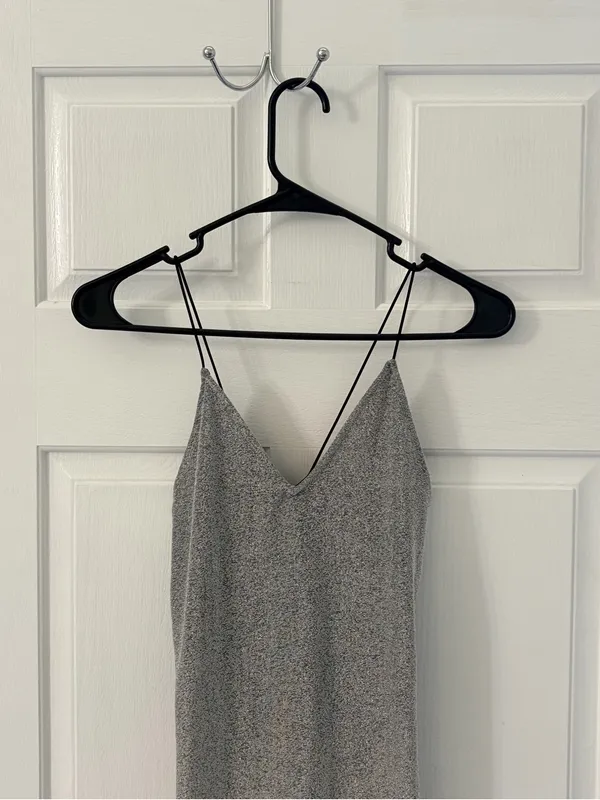 H&M Silver Sparkle Midi Slip Dress - Image 2