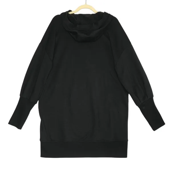 ATHLETA Mala Hoodie Mini Dress-Pullover Women L Black Athletic Versatile Travel - Image 6