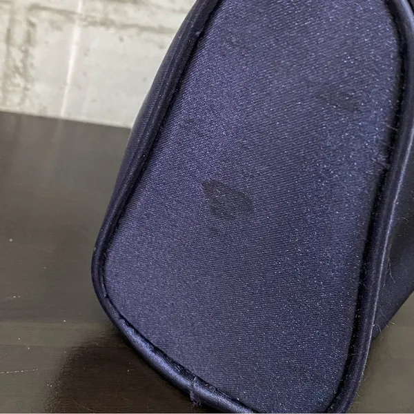 CHRISTIAN DIOR Parfums Navy Satin Cosmetic Case Travel Pouch Bag - Image 11