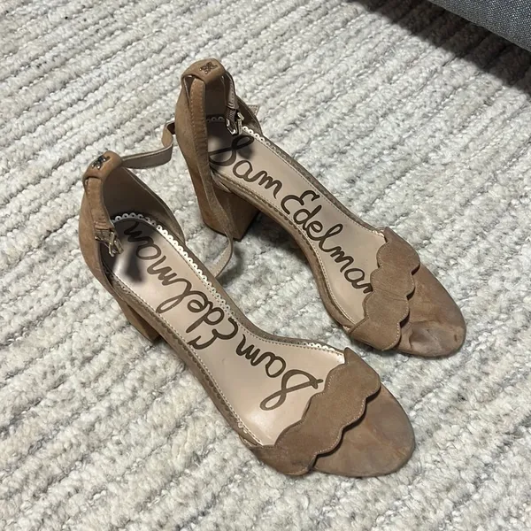 Sam Edelman Odila Nude Suede Block Heels - Image 2