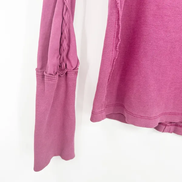 Free People We the Free Womens‎ Y2K Daisy Chain Braided Sleeve Cuff Knit Top S - Image 6