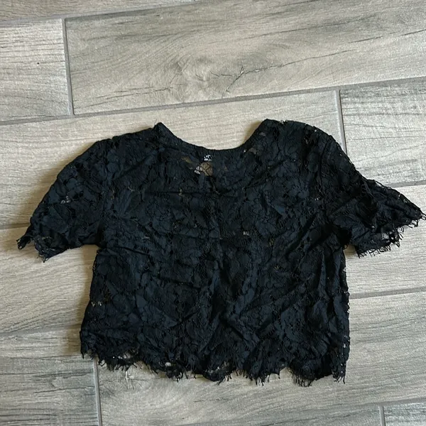 Wells grace lace crop top Black Size XS - Image 4