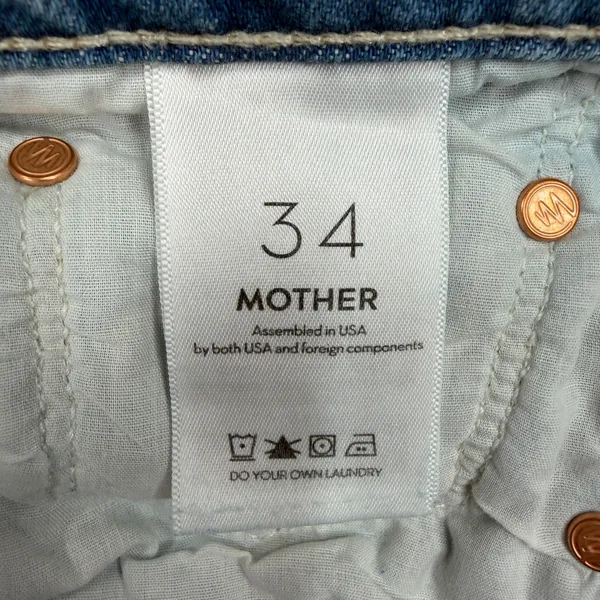 Mother Superior 34 The Half Pipe Flood Jeans Wide Leg Cropped in Material Girl - Image 10
