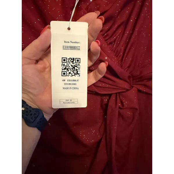 NWT EverPretty Red Sequin Formal Gown - Size 22 - Image 6