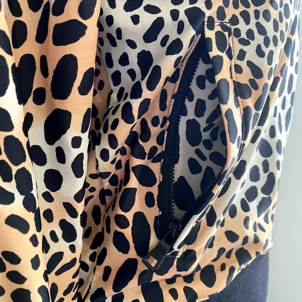NWT Buddy Love Vonn Leopard Print Track Jacket Mob Wife Athleisure Size‎ Small - Image 3