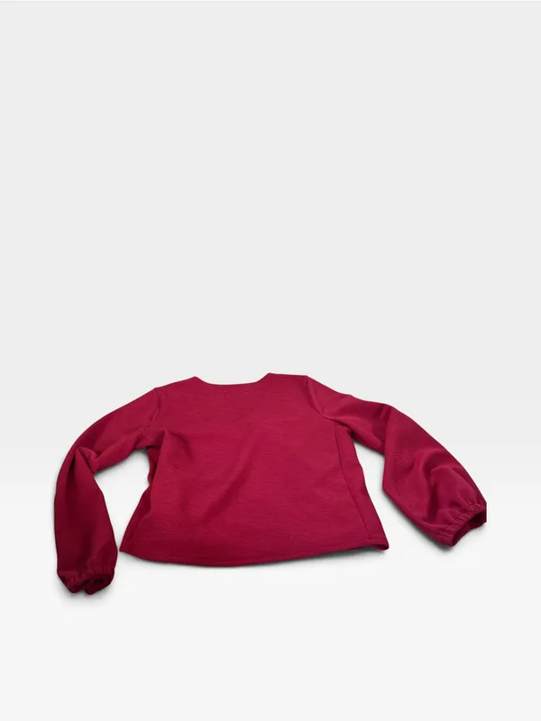 Madewell Raspberry Wrap V-Neck Long Sleeve - Image 5