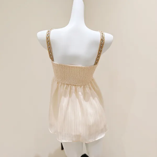 Others Follow Champagne V-neck Camisole Top - Image 4