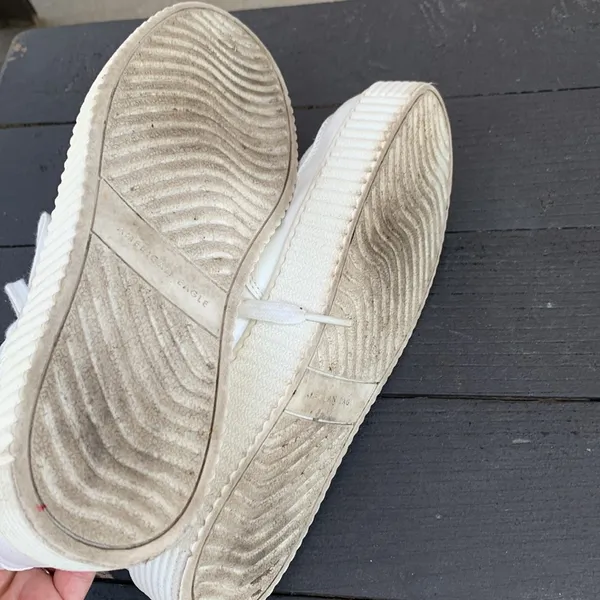 American Eagle White High Top Platform Sneakers Size 8 - Image 4