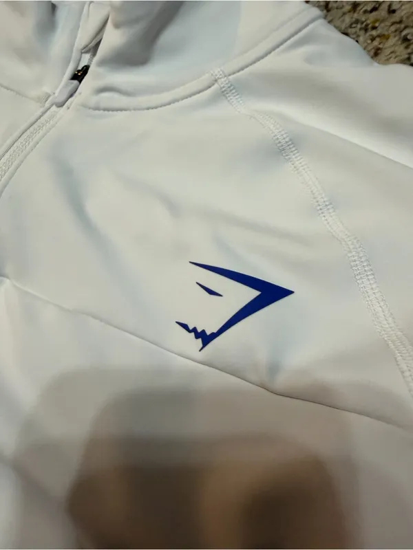 Gymshark White Quarter-Zip Pullover PULSE 1/4 ZIP - Image 8