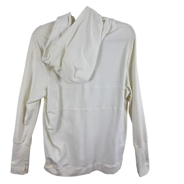 Nike Vtg Y2K Womens Ivory Full Zip Hoodie Jacket Athletic Fit Dry Technology XXL - Image 2