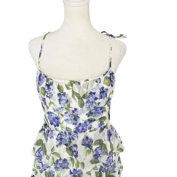 Amanda Uprichard Adelina Margate Floral Tiered Midi Dress Size S - Image 7
