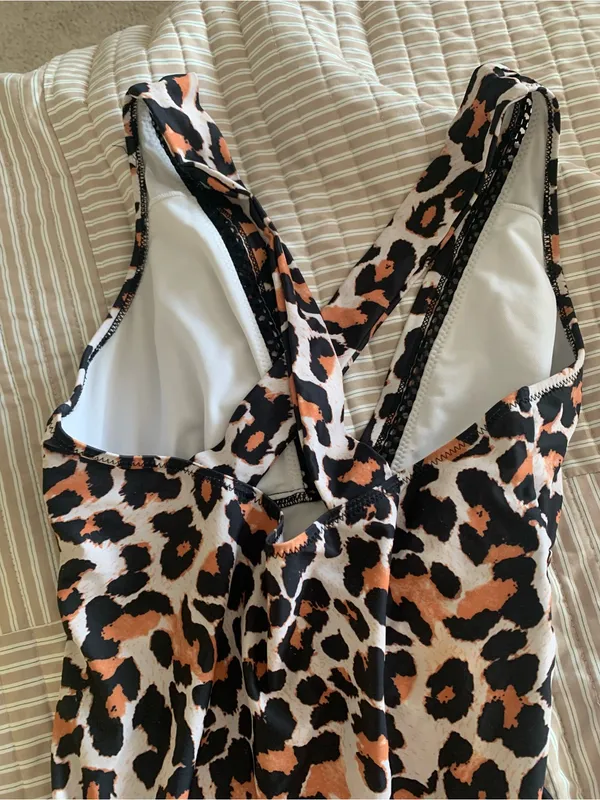 Women’s Leopard Print One-Piece Swimsuit - Image 2