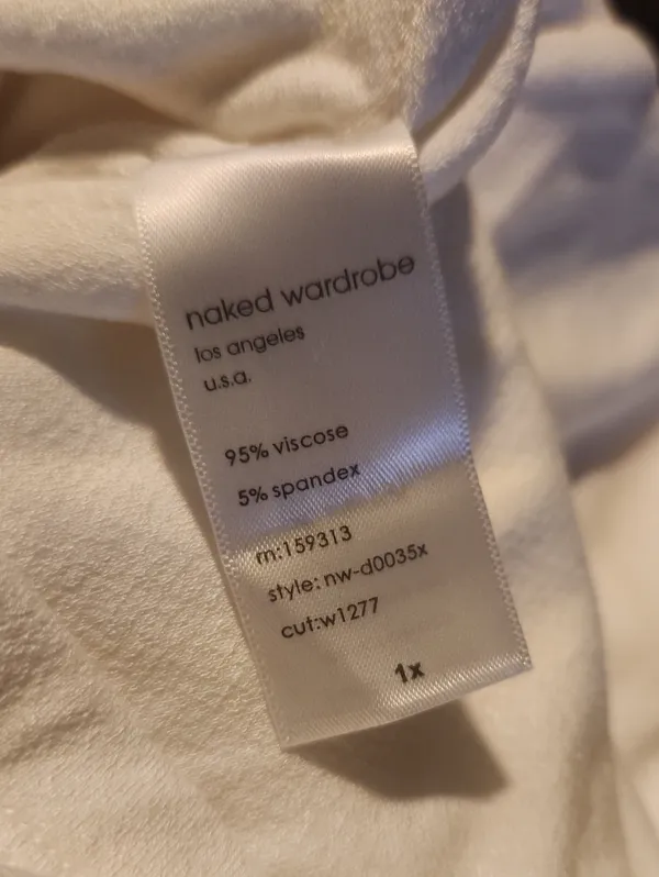 NWT Naked Wardrobe Midi Sculpt Dress White Plus Size New - Image 4