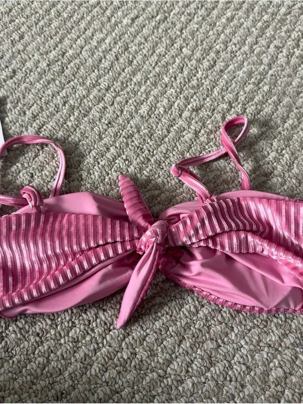 Dippin' Daisy's Pink Ribbed Ring-Front Bikini Set - Image 10