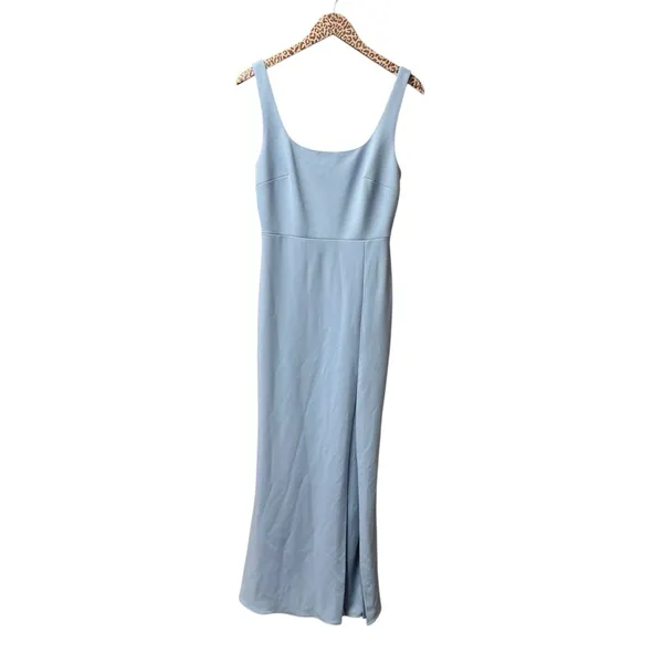 BHLDN Anthropologie Adena Dress Sleeveless Bridesmaid Gown Light Blue 6 NWT NEW - Image 2