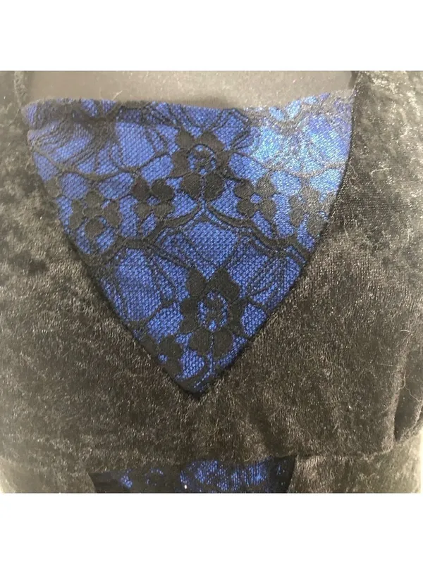 Vampire Lace velvet Mini Dress Blue Black whimsigoth punk goth witch Alt cosplay - Image 13