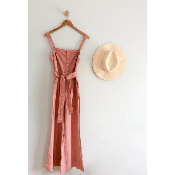 Pilcro Anthropologie | NWT Desmond Wide-Leg Jumpsuit Pink | Sz 2 - Image 2