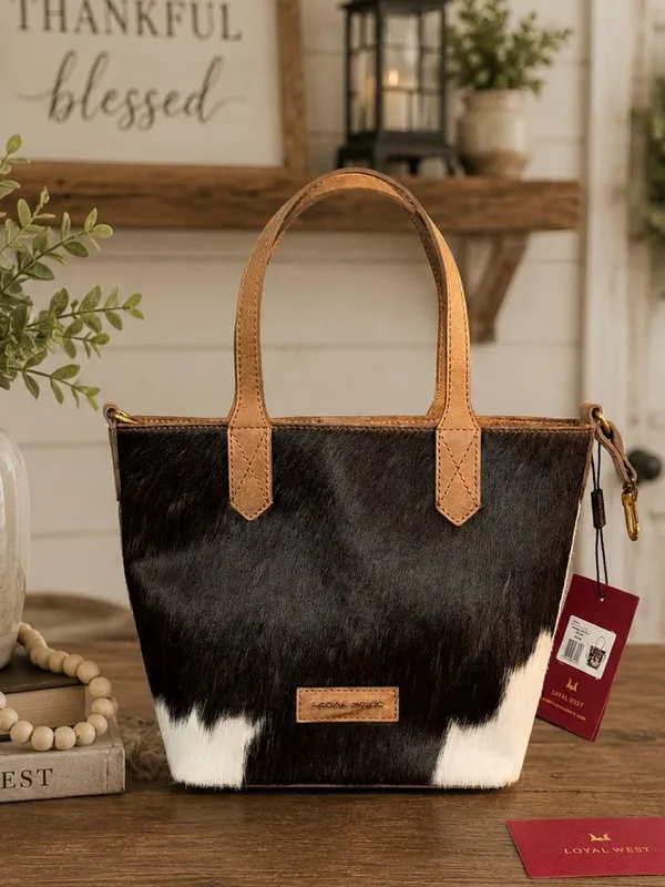 Loyal West Dakota Medium Black and White Cowhide - Image 2