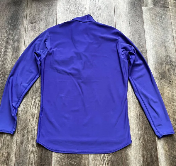 Patagonia Rare Vintage 1/2 Zip Pullover Base Layer Purple Teal Zipper Size Large - Image 9