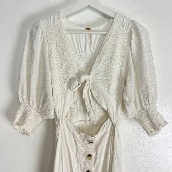 FREE PEOPLE String of Hearts Cutout Maxi Dress in White Size X-Small - Image 7
