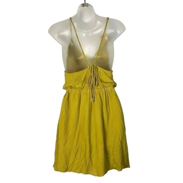 BCBGeneration Avocado‎ Green Ruffle Neckline Mini Dress S - Image 2
