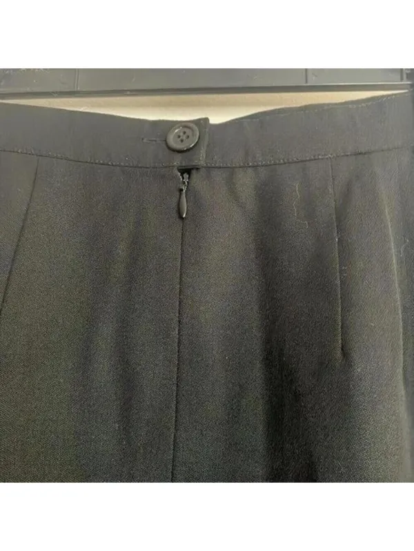 💕Karl Lagerfeld Black 100% Wool Black Pencil Skirt Minimal Business Career work - Image 5