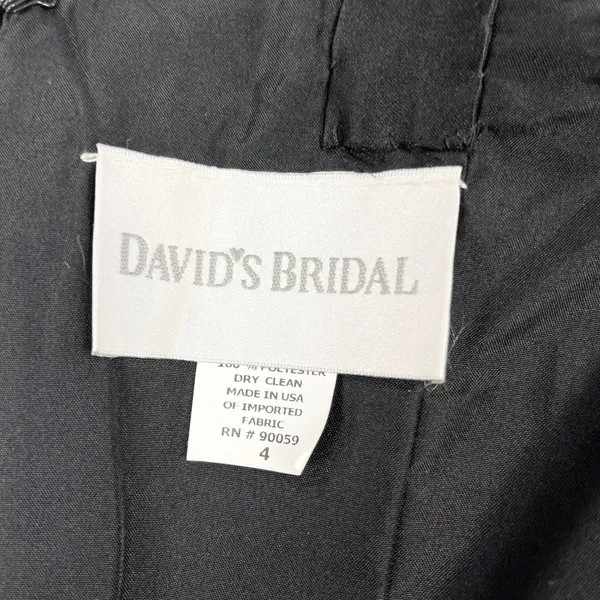 Davids Bridal Womens Dress‎ 4 Satin Strap Fit Flare Cocktail Party Flirty LBD - Image 7