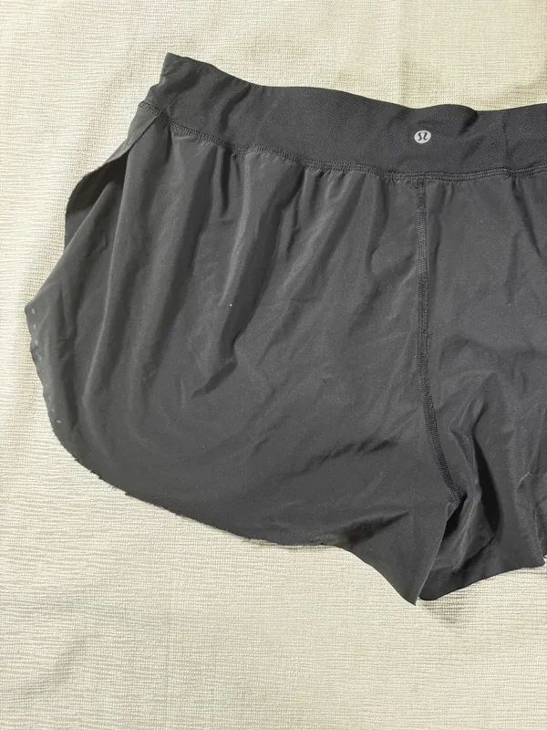 Lululemon Speed Shorts Womens Black Reflective Dots Running Lined Zip Pocket - Image 8