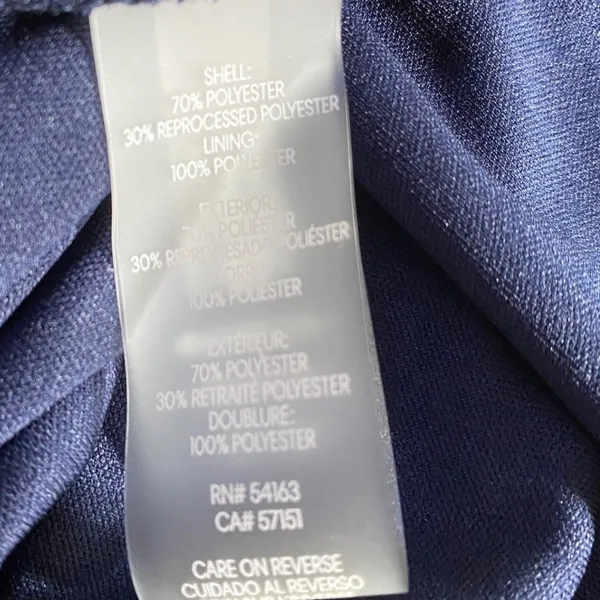 Calvin Klein Navy Blue Floral Chiffon High Low‎ Maxi Dress 4 NWT Wedding Guest - Image 14