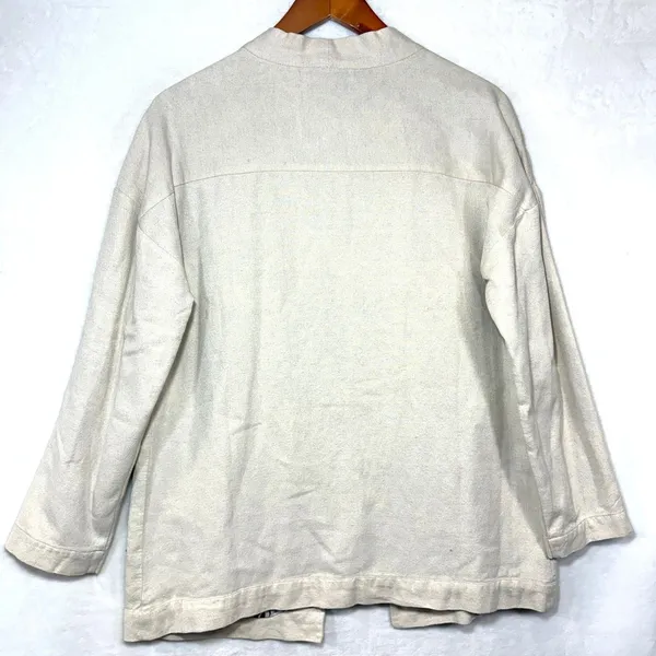 NWT Soft‎ Surroundings S Embroidered Linen Minali Jacket Cardigan Boho Lagenlook - Image 5