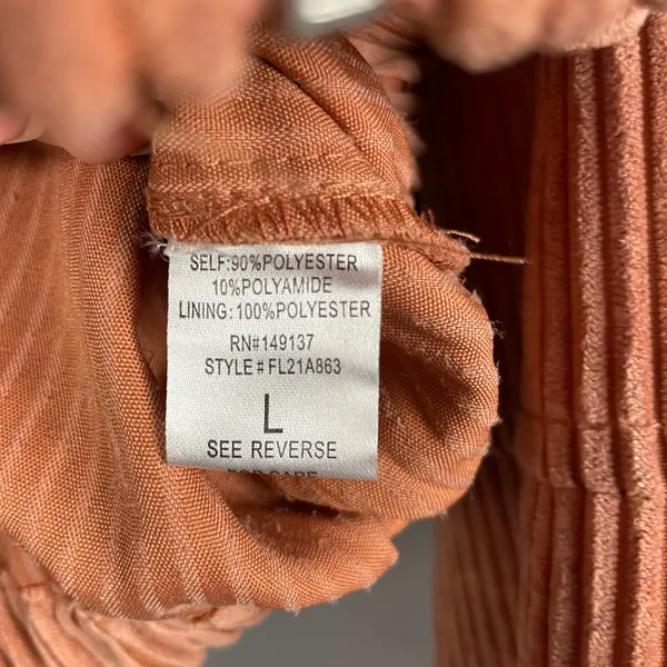 Altar’d State‎ Dusty Pink Women's Corduroy Cropped Hooded Full Zip Jacket - Image 7