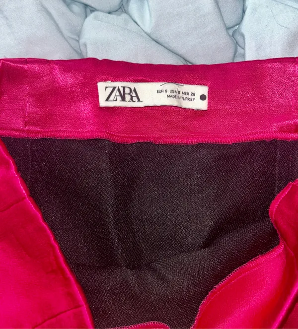 Zara Pink Satin Skirt - Image 4