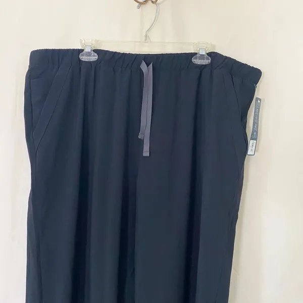 NWT Easy Stretch Women's Hunter 6-Pocket Wide Leg Scrub Pants Black Size 2X P - Image 3