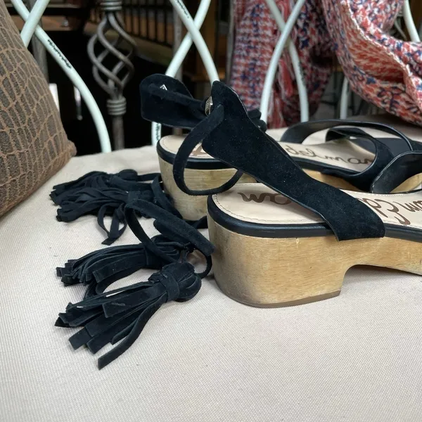 Sam Edelman‎ Jenna Ankle Wrap Sandal Black 90’s 9 - Image 6