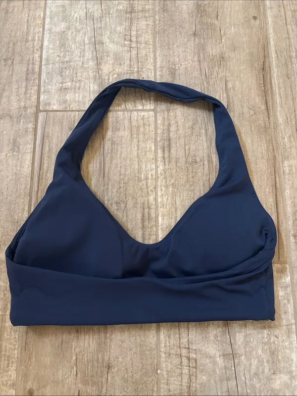 Navy Halter Work Out Top Blue - Image 2