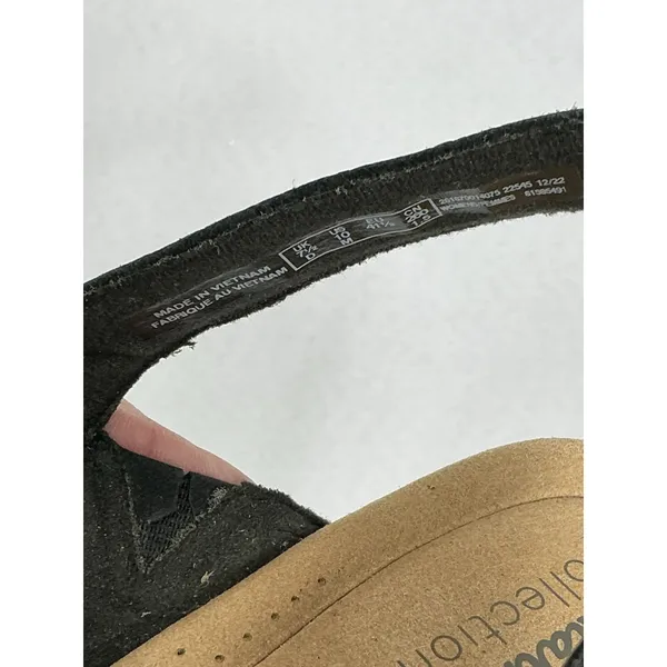 Womans Clarks Platform Wedge Sandals Size 10 M Black Strappy Open Toe Slingback - Image 7