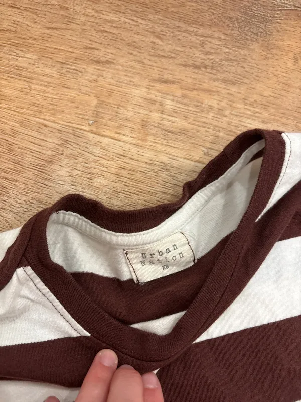 Urban nation brown and white tee - Image 3