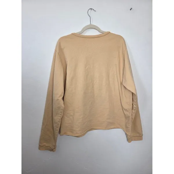 Polished Prints Butter Yellow Sweatshirt 100% Cotton Crewneck Clean Girl XL - Image 7
